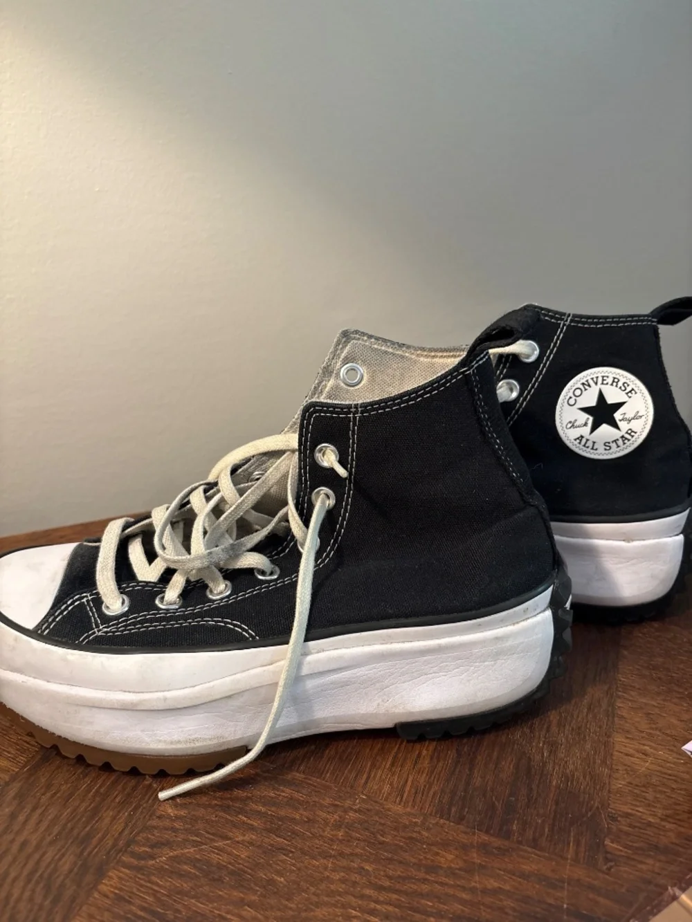 Converse all star run star chuck taylor high top p black converse